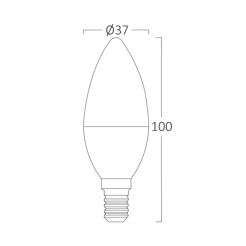 Braytron 6 x LED E14 5 Watt Kerzenform Leuchtmittel Lampe Glühbirne C37 3000K - 6500K (6, warmweiß 3000k) – Ansicht 3