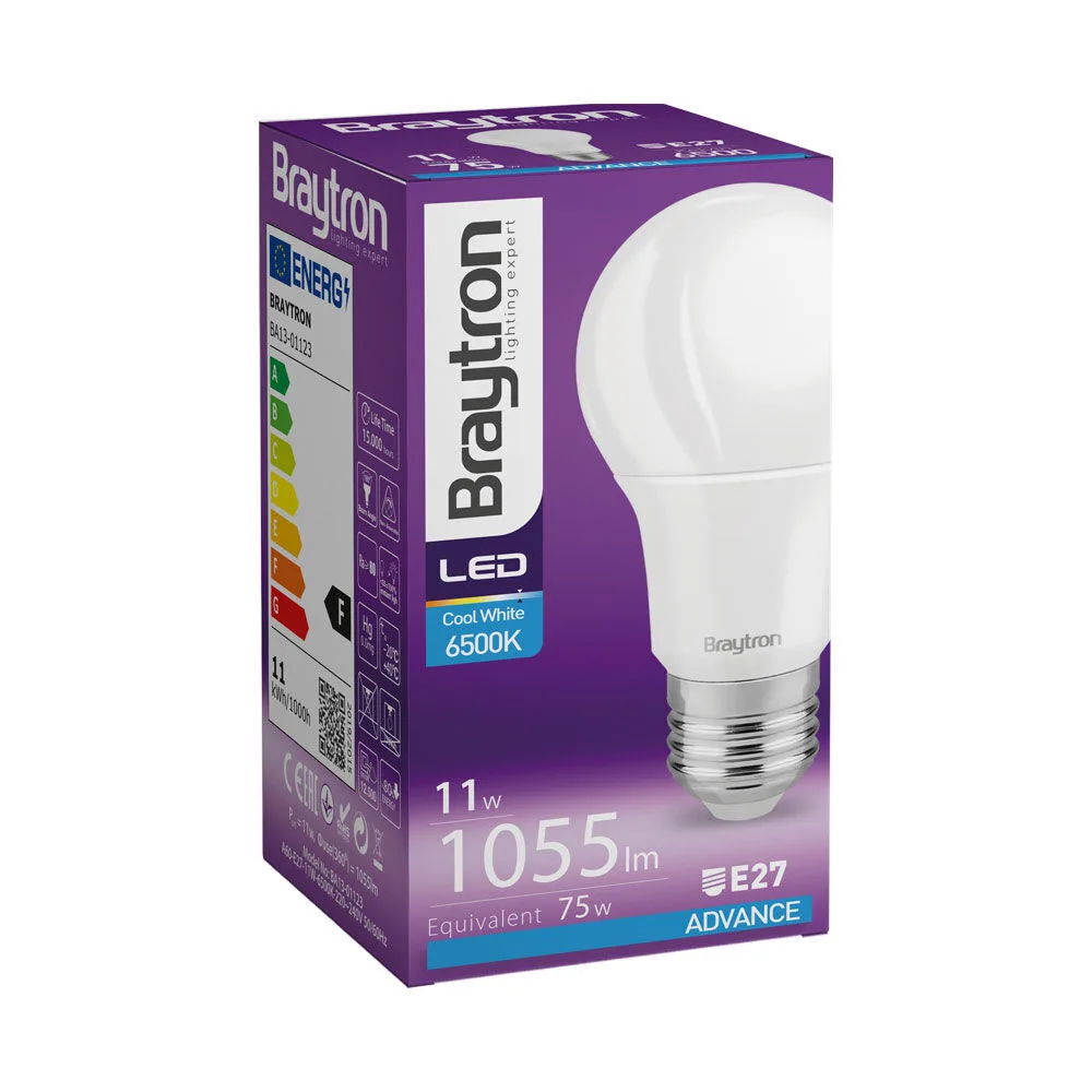 Ampoule LED E27 11W Standard A60 – Blanc froid 6500K – BA13-01123