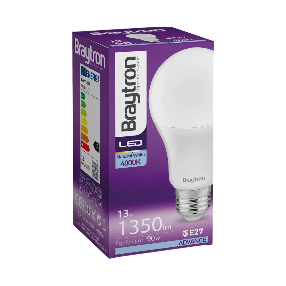 Ampoule LED E27 13W Standard A60 – Blanc neutre 4000K – BA13-01321