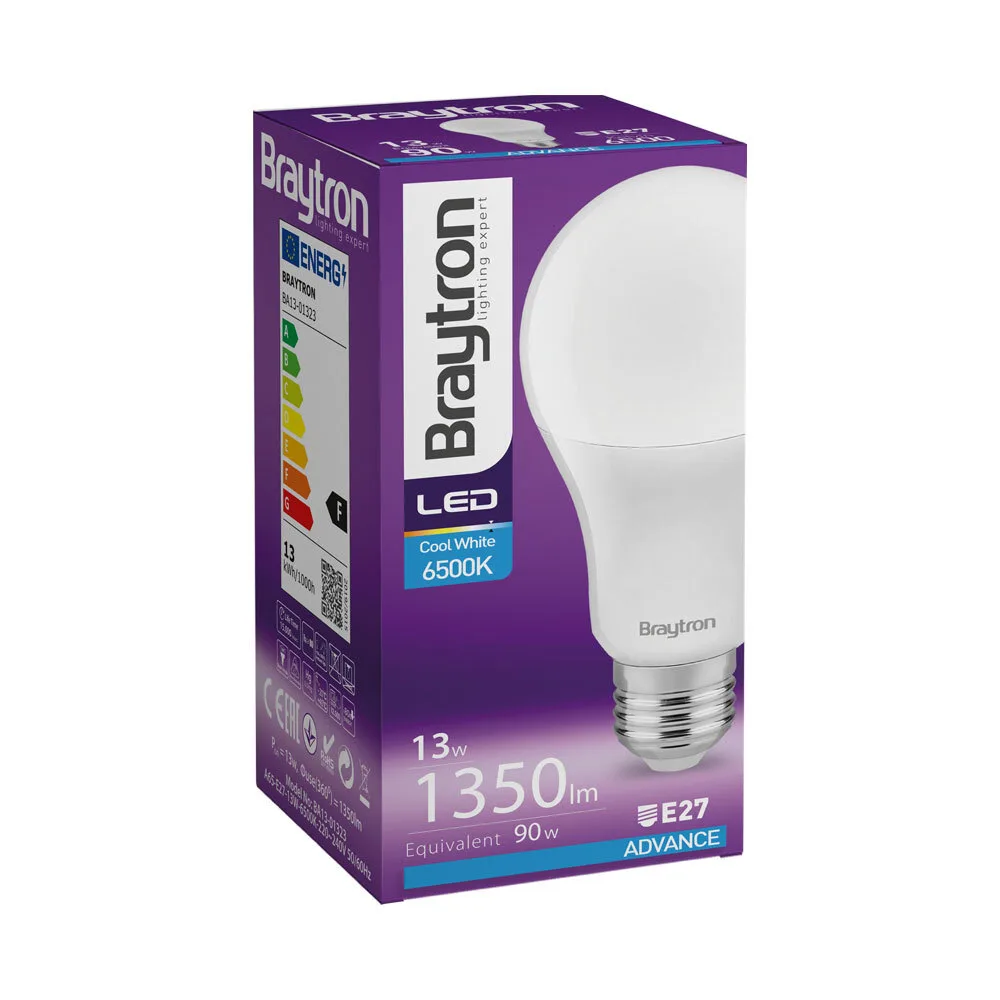 Ampoule LED E27 13W Standard A60 – Blanc froid 6500K – BA13-01323