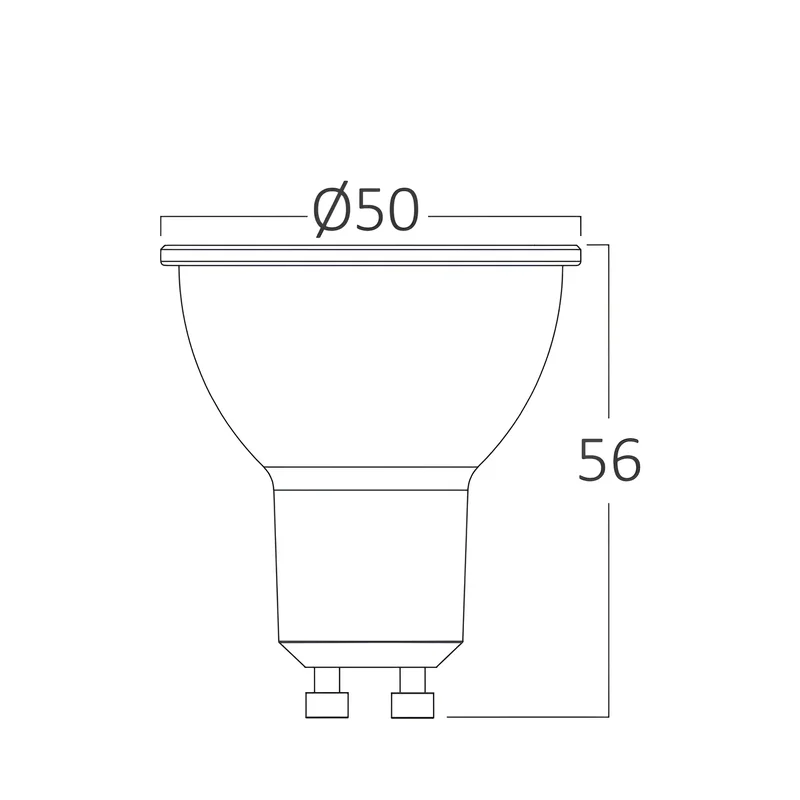 Braytron LED GU10 5.5W Leuchtmittel Warmweiß 3000K, 470 Lumen, ersetzt 50 w, energiesparend, langlebig, 230V – Ansicht 3