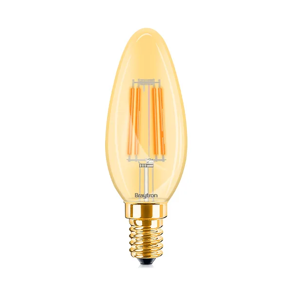 Ampoule LED Flamme E14 4W Filament Vintage – Blanc extra-chaud 2200K – 360 lm – BB36-00410