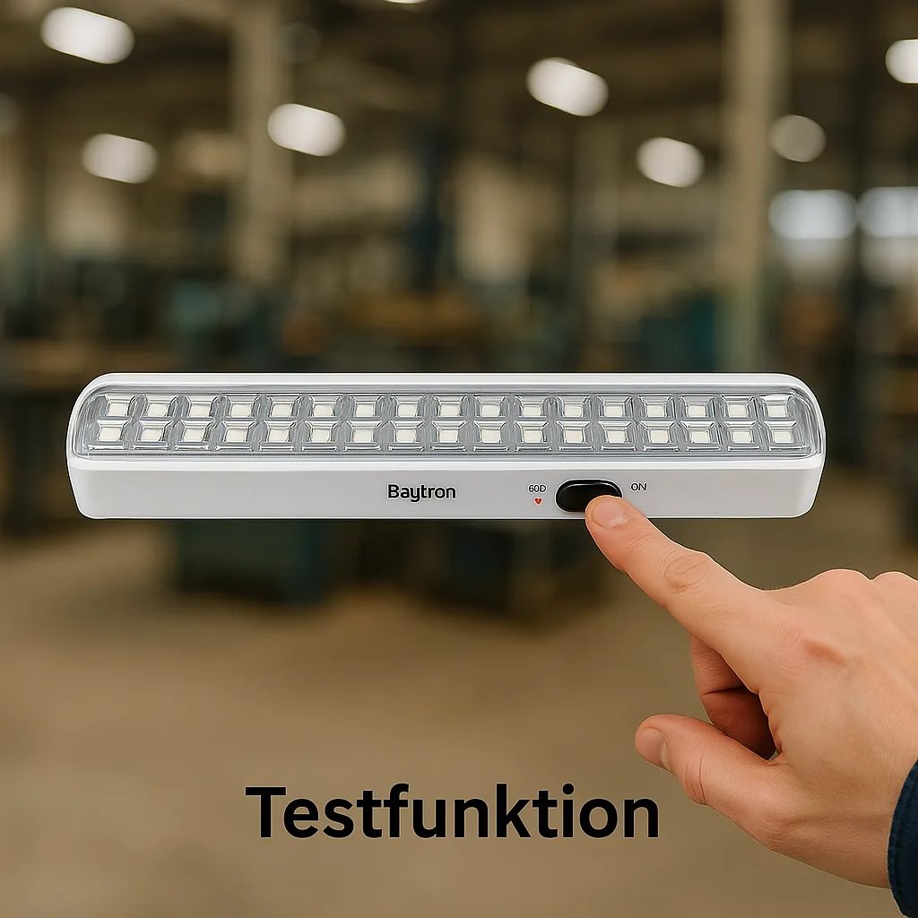 Braytron Notleuchte mit Akku Notbeleuchtung Akkubetrieb Licht für bis zu 5 Stunden 230V 30 SMD Led 230V Automatisches einschalten bei Stromausfall Notbeleuchtung mit Schalter Weiß 2 Watt – Ansicht 6