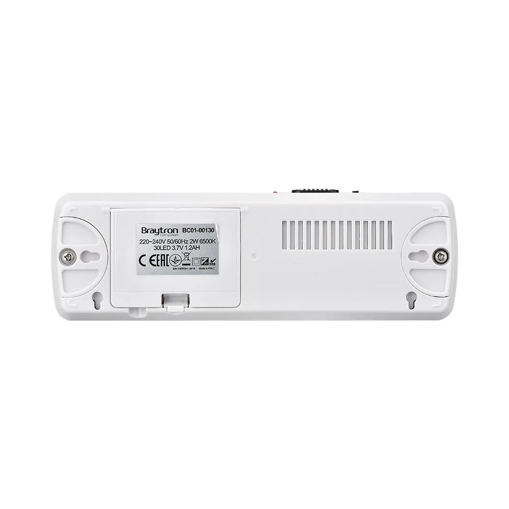 Braytron Notleuchte mit Akku Notbeleuchtung Akkubetrieb Licht für bis zu 5 Stunden 230V 30 SMD Led 230V Automatisches einschalten bei Stromausfall Notbeleuchtung mit Schalter Weiß 2 Watt – Ansicht 8