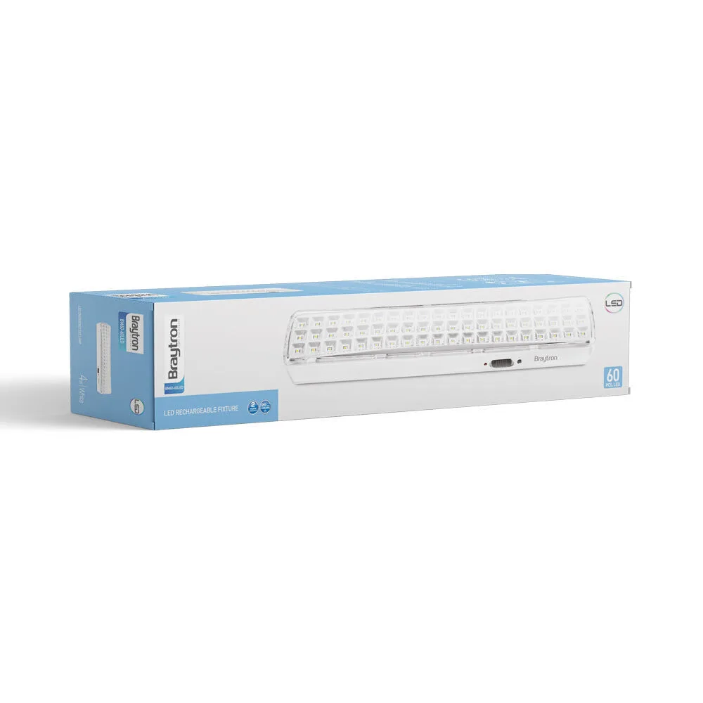Braytron Notleuchte mit Akku Notbeleuchtung Akkubetrieb Licht für bis zu 5 Stunden 230V 60 SMD Led 230V Automatisches einschalten bei Stromausfall Notbeleuchtung mit Schalter Weiß 4 Watt – Ansicht 13