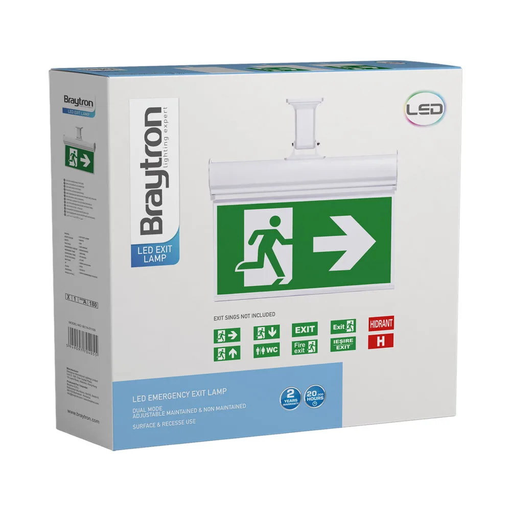 Braytron LED Notleuchte Notbeleuchtung, Akku Fluchtwegleuchte, IP20 – Ansicht 9
