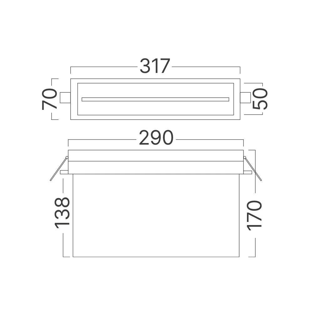 Braytron LED Notleuchte Notbeleuchtung, Akku Fluchtwegleuchte, IP20 – Ansicht 14