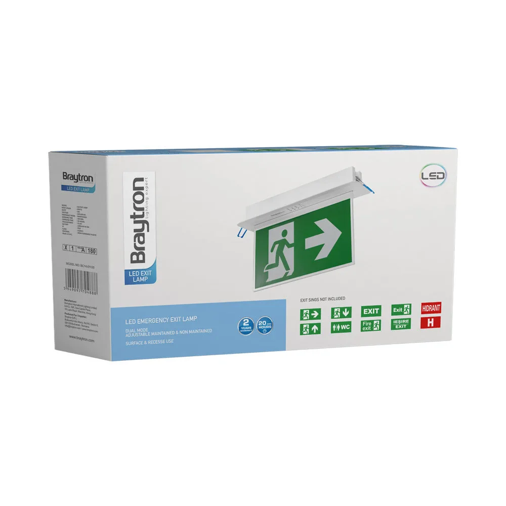 Braytron LED Notleuchte Notbeleuchtung, Akku Fluchtwegleuchte, IP20 – Ansicht 8