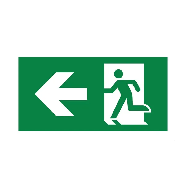 Pictogramme PVC pour bloc de sortie de secours – Flèche gauche/droite – 260x128mm – BC14-01301