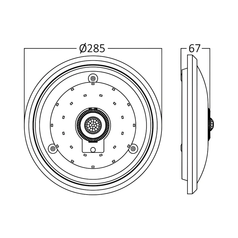 Braytron LED Deckenleuchte 15W Kaltweiß 6500K, 1460 Lumen, IP20 Deckenlampe für Wohnzimmer, Küche, Flur (Weiß) – Ansicht 6