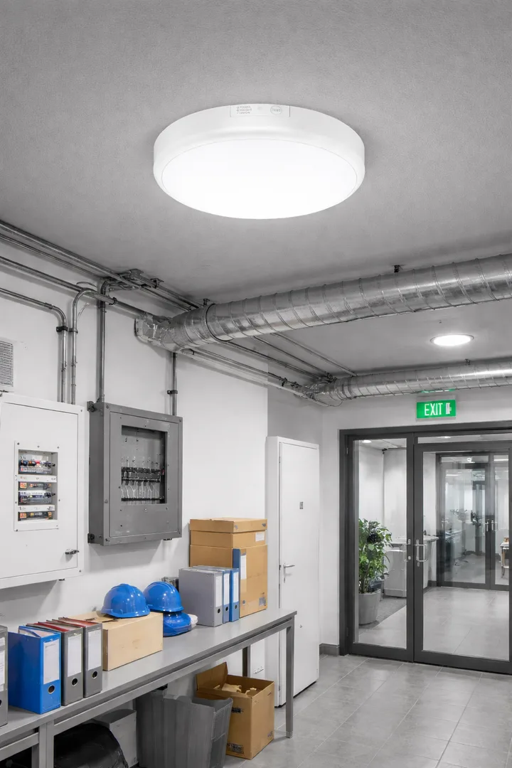 Plafonnier LED 20W 5CCT avec Détecteur de Mouvement et Secours 4h – IP54 – BC15-00580