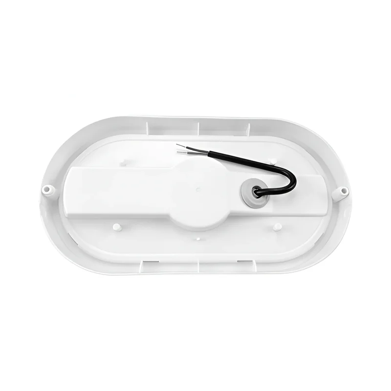 Braytron LED Feuchtraumleuchte 8W, 700lm, IP54 Oval Wand- und Deckenleuchte, Weiß - Kellerlampe, Außenbeleuchtung, LED Lampe für Treppe, Flur, Garage, WC, Garten (Weiß, Oval, 3000 K) – Ansicht 4