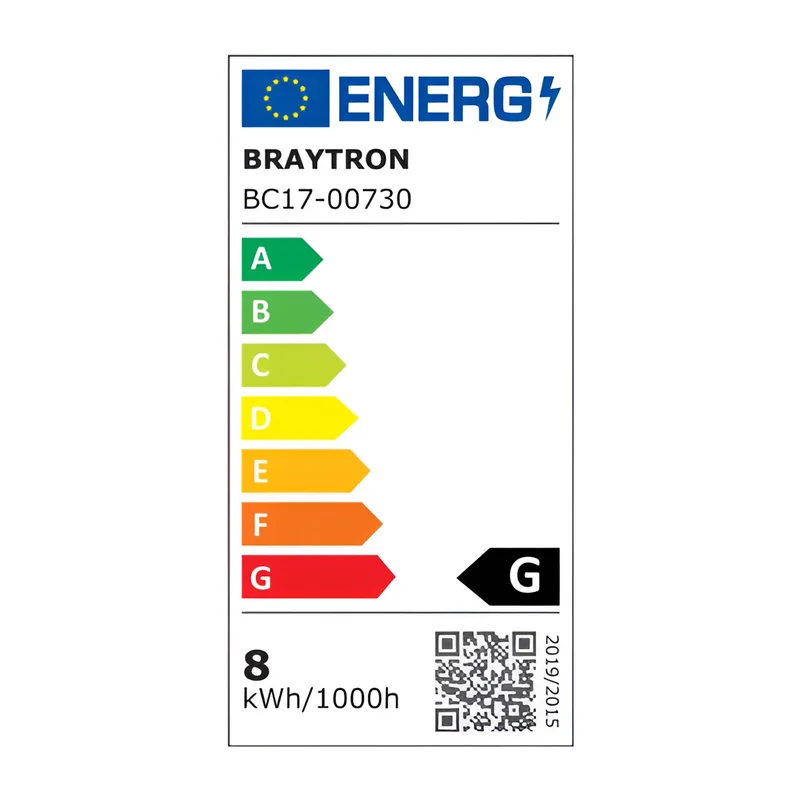 Braytron LED Feuchtraumleuchte 8W, 700lm, IP54 Oval Wand- und Deckenleuchte, Weiß - Kellerlampe, Außenbeleuchtung, LED Lampe für Treppe, Flur, Garage, WC, Garten (Weiß, Oval, 6500 K) – Ansicht 6