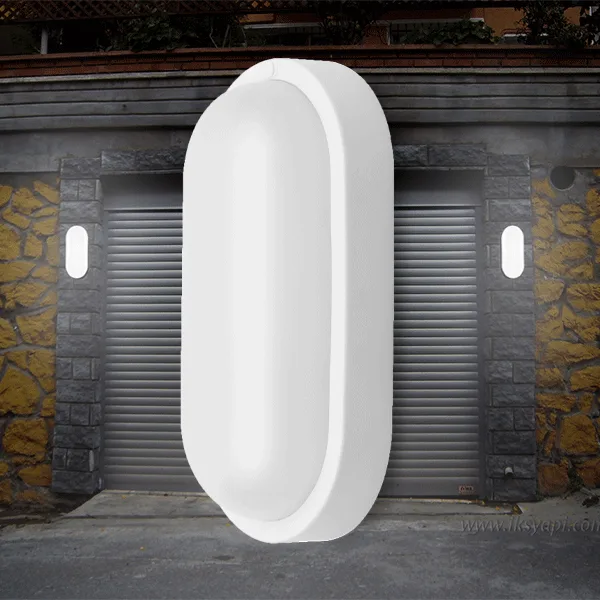 Braytron LED 18W Wand Decken Leuchte Oval Feuchtraumleuchte Weiß Außen Garage IP54 (Warmweiß 3000K)
