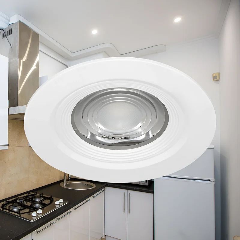 Braytron LED Deckenleuchte 7W 228 V Anschluss Warmweiß, Neutralweiß, Kaltweiß 3IN1, 750 Lumen, IP54 Deckenlampe für Wohnzimmer, Küche, Flur (Weiß) – Ansicht 2