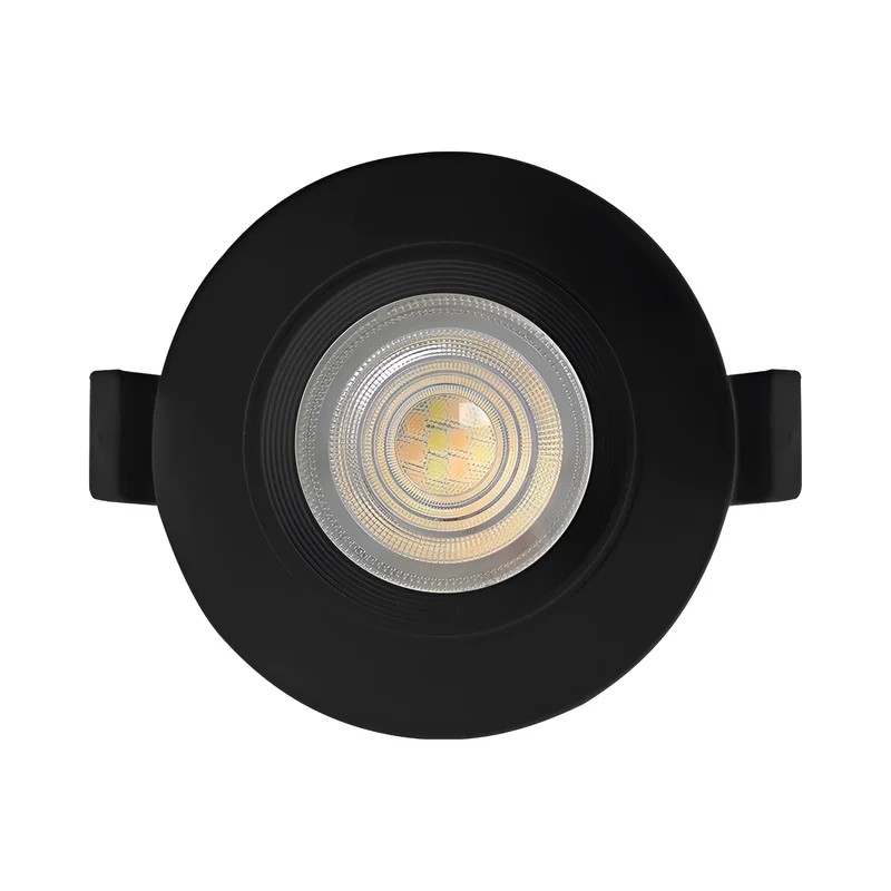Braytron LED Einbaustrahler 68mm 7W IP54 630lm 3in1 CCT 3000K 4000K 6500K Feuchtraum geeignet Bad Dusche Küche Flur Decke Einbau LED Spot Einbaulampe Rund 38° Abstrahlwinkel 230V Schwarz – Ansicht 4