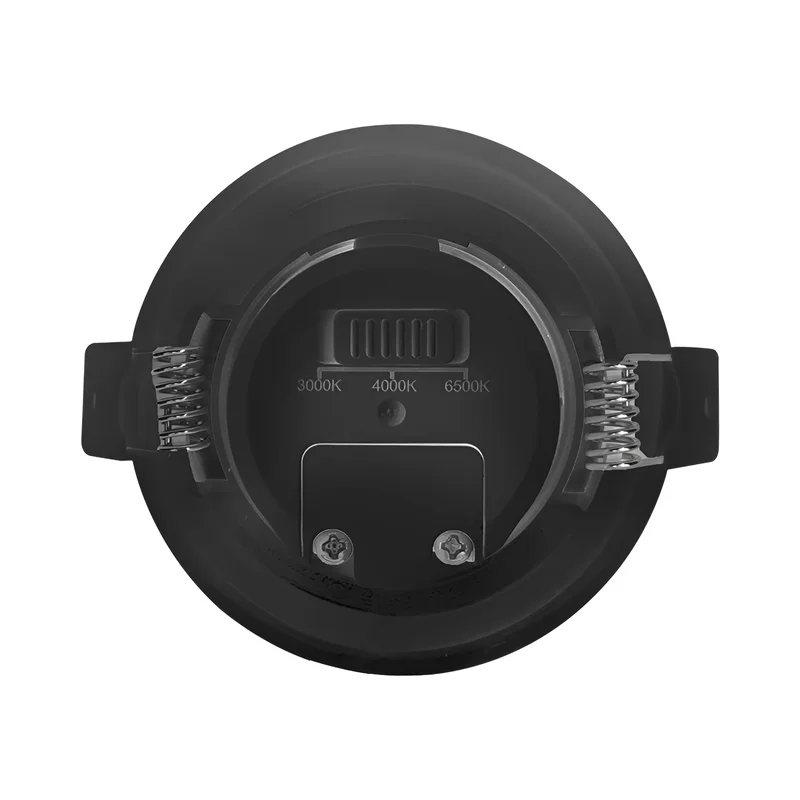 Braytron LED Einbaustrahler 68mm 7W IP54 630lm 3in1 CCT 3000K 4000K 6500K Feuchtraum geeignet Bad Dusche Küche Flur Decke Einbau LED Spot Einbaulampe Rund 38° Abstrahlwinkel 230V Schwarz – Ansicht 5