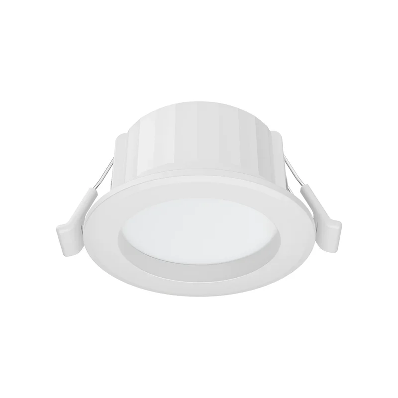 Braytron LED Einbaustrahler 68mm 9W IP54 820lm 3in1 CCT 3000K/4000K/6500K Feuchtraum geeignet Badezimmer Küche Flur Decke Einbau Spot Einbaulampe Rund 100° Abstrahlwinkel 230V (Weiß, 9 Watt, CTT) – Ansicht 4