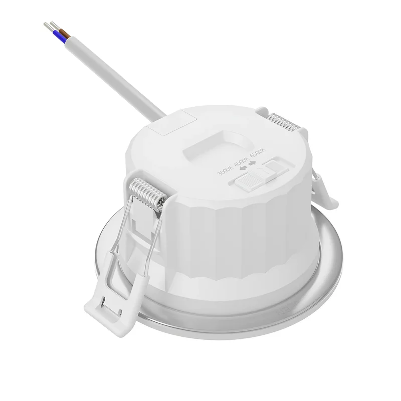 Braytron LED Einbaustrahler 68mm 9W IP54 820lm 3in1 CCT 3000K/4000K/6500K Feuchtraum geeignet Badezimmer Küche Flur Decke Einbau Spot Einbaulampe Rund 100° Abstrahlwinkel 230V (Weiß, 9 Watt, CTT) – Ansicht 6