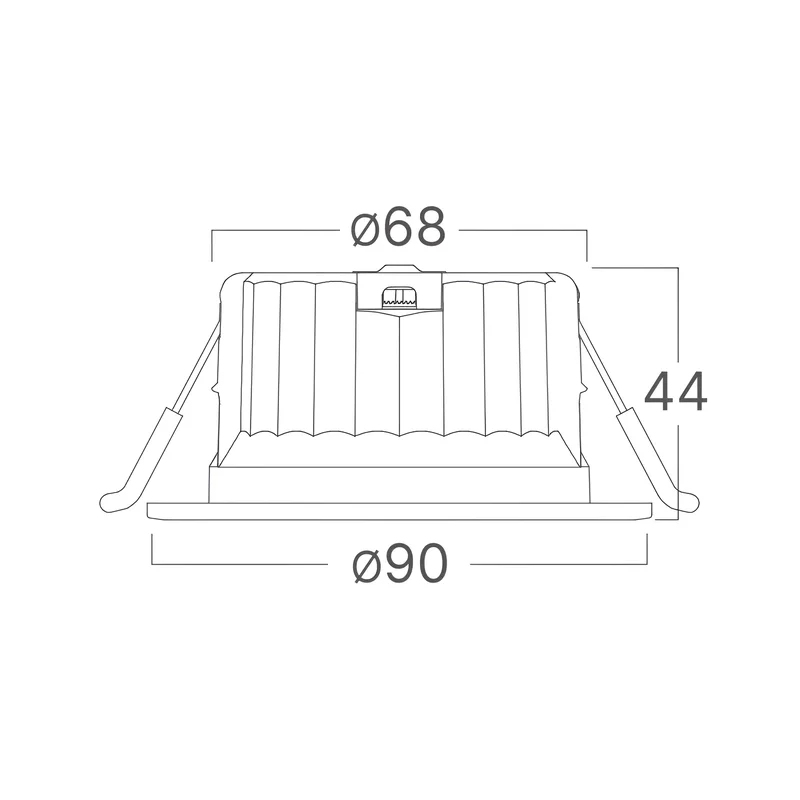 Braytron LED Einbaustrahler 68mm 9W IP54 820lm 3in1 CCT 3000K/4000K/6500K Feuchtraum geeignet Badezimmer Küche Flur Decke Einbau Spot Einbaulampe Rund 100° Abstrahlwinkel 230V (Weiß, 9 Watt, CTT) – Ansicht 7