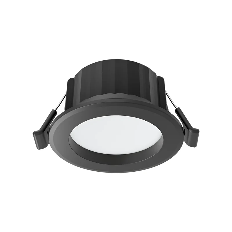 Braytron LED Einbaustrahler 68mm 9W IP54 820lm 3in1 CCT 3000K/4000K/6500K Feuchtraum geeignet Badezimmer Küche Flur Decke Einbau Spot Einbaulampe Rund 100° Abstrahlwinkel 230V (Schwarz, 9 Watt, CTT) – Ansicht 4