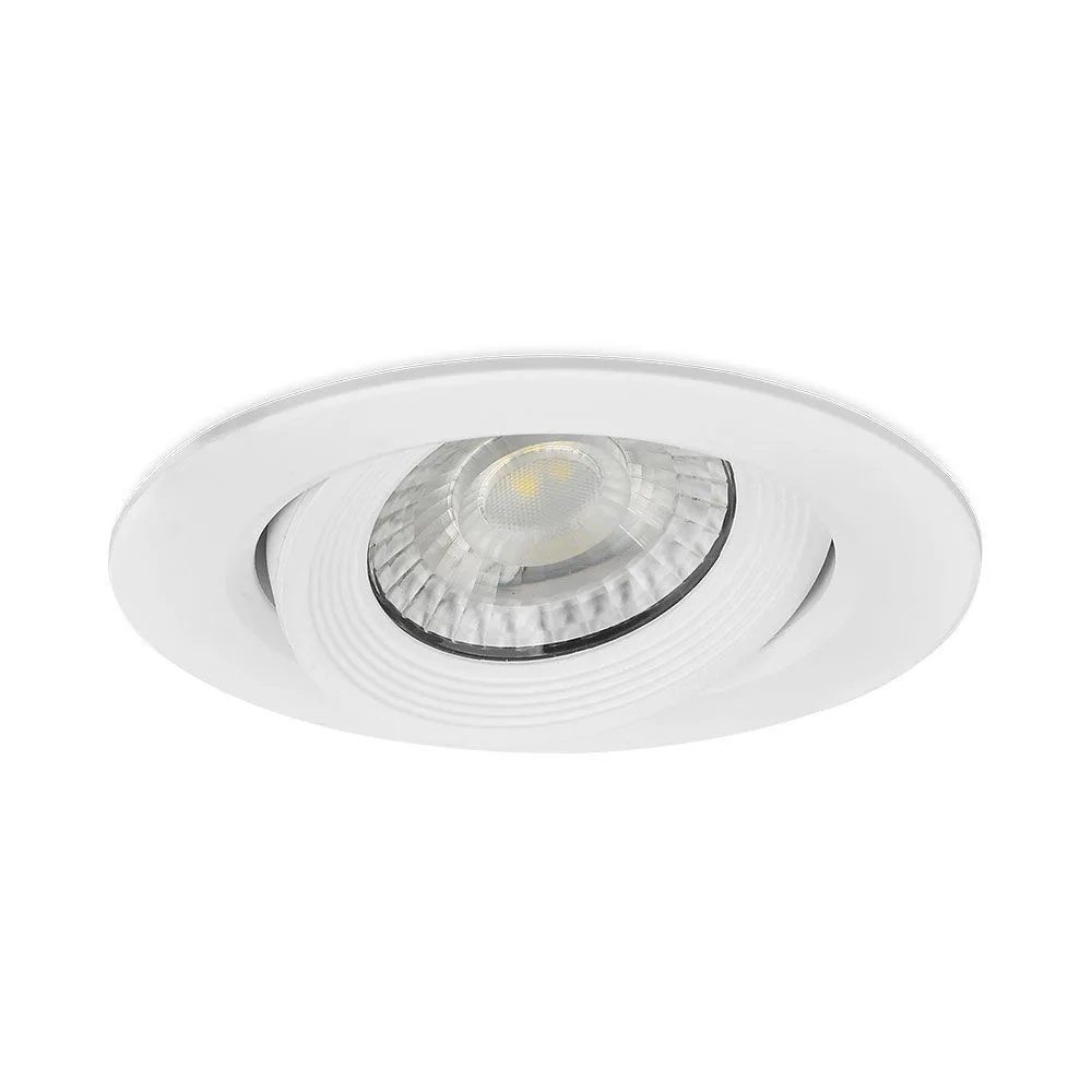 Braytron Schwenkbarer LED Einbauspot 5W – 400 Lumen, 6500K Kaltweiß, 38° Abstrahlwinkel – Nicht dimmbar – Deckenspot Ø 75-80mm – Einbauleuchte für Innenräume, Decke, Büro, Küche – BD02-00530