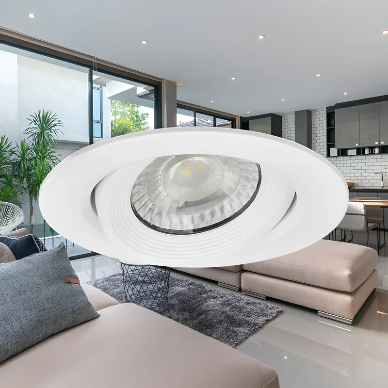 Braytron Schwenkbarer LED Einbauspot 5W – 400 Lumen, 6500K Kaltweiß, 38° Abstrahlwinkel – Nicht dimmbar – Deckenspot Ø 75-80mm – Einbauleuchte für Innenräume, Decke, Büro, Küche – Ansicht 2