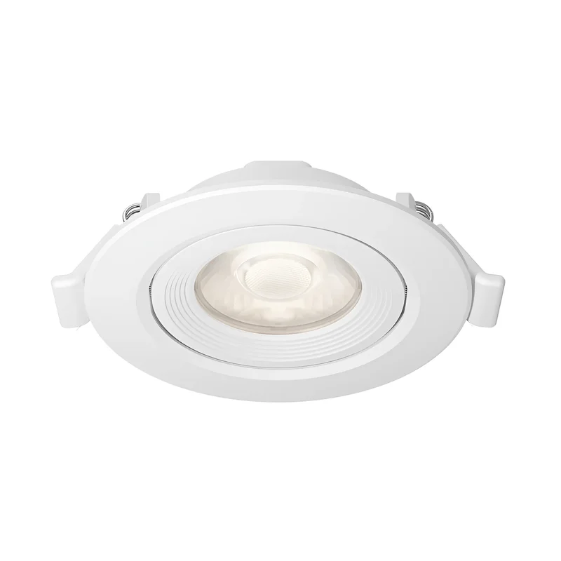 Braytron LED Einbaustrahler 10W 3CCT schwenkbar 950lm Ø112mm Einbauspot flach 33mm Deckenspot 230V warmweiß/neutralweiß/kaltweiß weißer Rahmen Ø90mm Ausschnitt Innenbeleuchtung – Ansicht 3