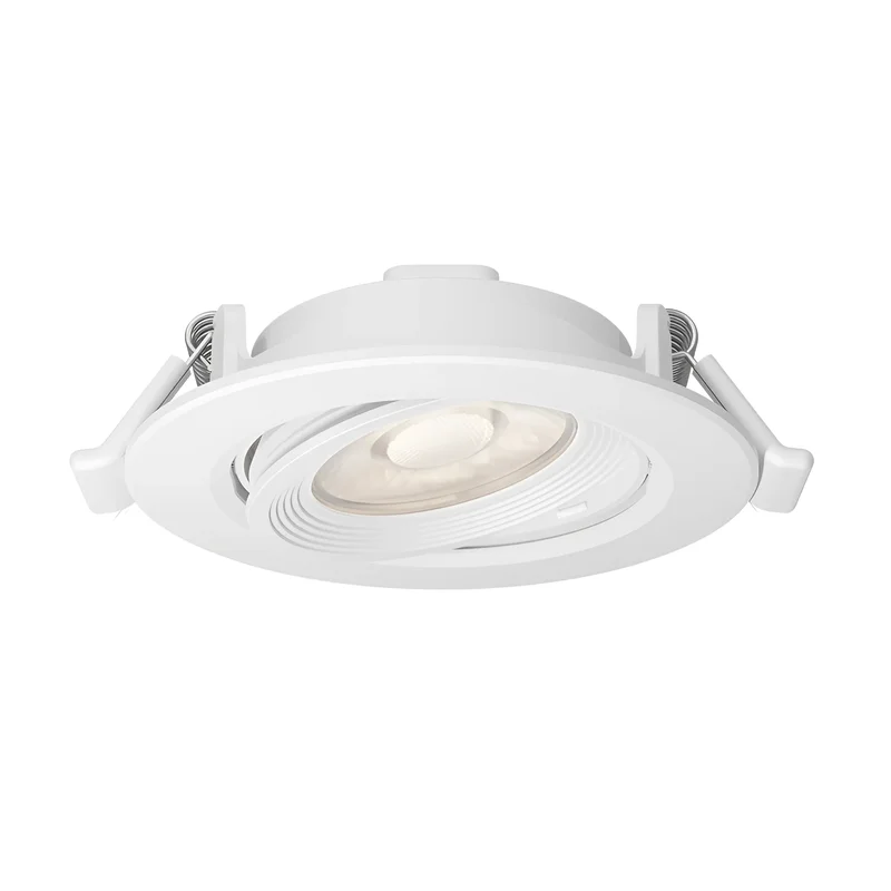 Braytron LED Einbaustrahler 10W 3CCT schwenkbar 950lm Ø112mm Einbauspot flach 33mm Deckenspot 230V warmweiß/neutralweiß/kaltweiß weißer Rahmen Ø90mm Ausschnitt Innenbeleuchtung – Ansicht 4