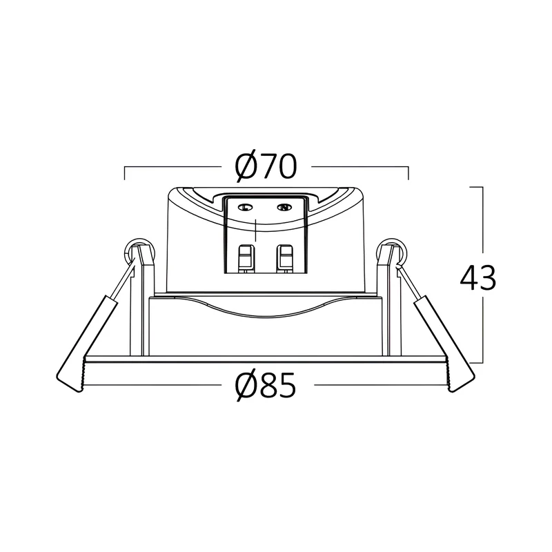 Braytron Stufenlos Dimmbar LED Einbaustrahler Deckenspot Einbauspot 7W schwenkbar Rund Spot 3IN1 Farbtemperatur 3000K/4000K/6500K 630lm Flur, Küche 230V 68mm Deckenausschnitt – Ansicht 7