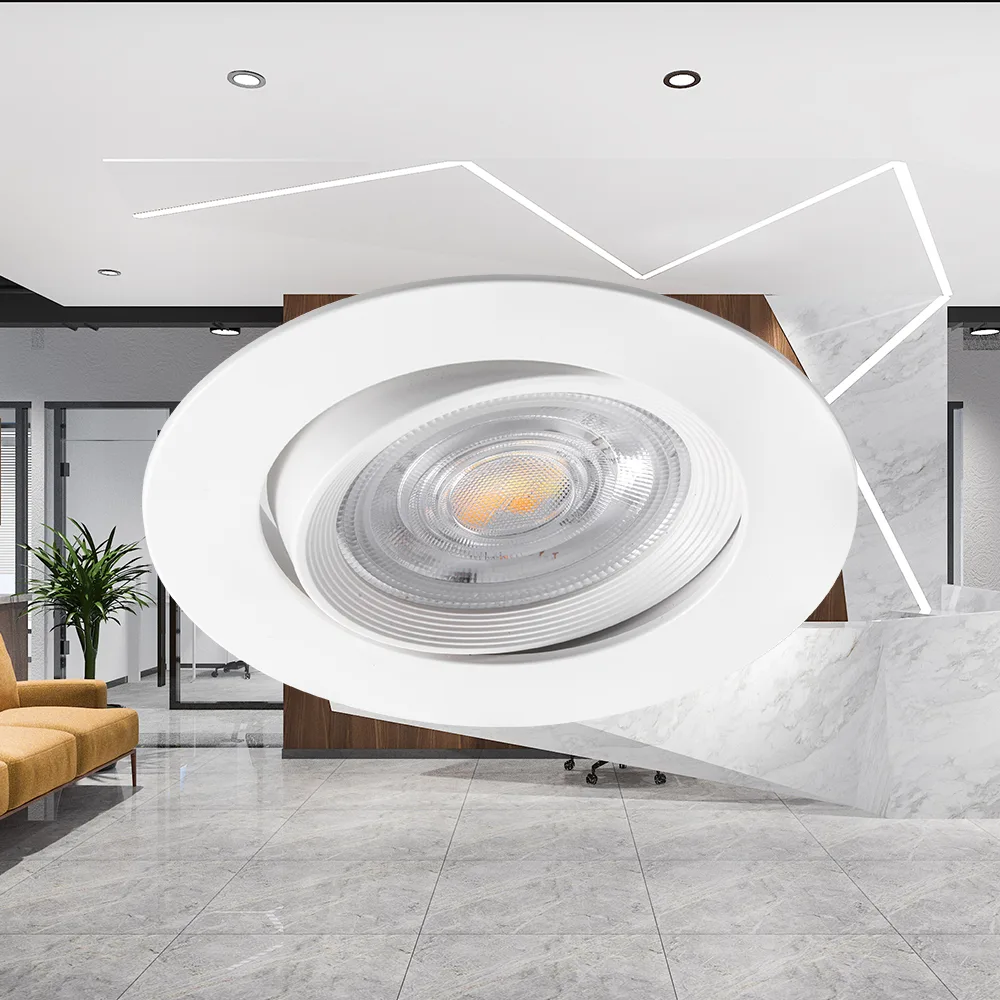 Braytron Stufenlos Dimmbar LED Einbaustrahler Deckenspot Einbauspot 7W schwenkbar Rund Spot 3IN1 Farbtemperatur 3000K/4000K/6500K 630lm Flur, Küche 230V 68mm Deckenausschnitt – Ansicht 9