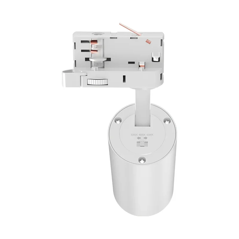 Braytron LED-Schienenstrahler 15 Watt 3-Phasen 4-Draht Tracklight, dreh- und schwenkbar – 3CCT (3000 K / 4000 K / 6000 K) 1680 lm – Aluminium Deckenleuchte für Innenbeleuchtung Schienensystem Weiß – Ansicht 7