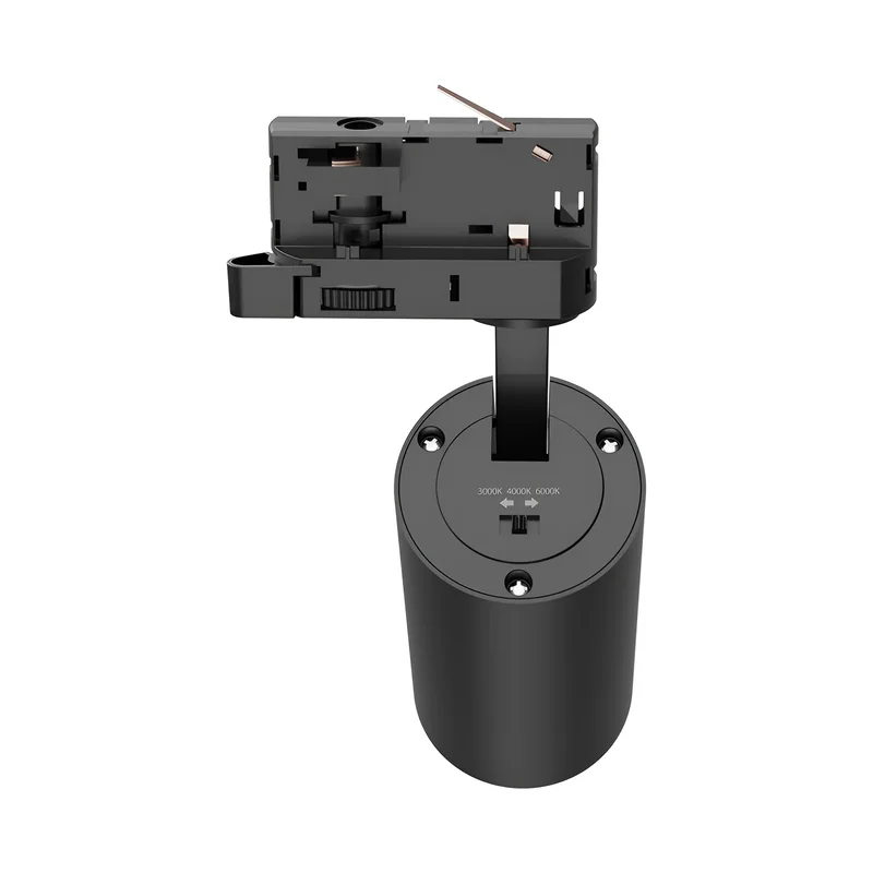 Braytron LED-Schienenstrahler 15 Watt 3-Phasen 4-Draht Tracklight, dreh- und schwenkbar 3CCT (3000 K / 4000 K / 6000 K) 1680 lm – Aluminium Deckenleuchte für Innenbeleuchtung Schienensystem Schwarz – Ansicht 7
