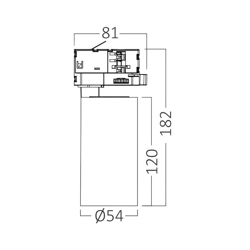 Braytron LED-Schienenstrahler 15 Watt 3-Phasen 4-Draht Tracklight, dreh- und schwenkbar 3CCT (3000 K / 4000 K / 6000 K) 1680 lm – Aluminium Deckenleuchte für Innenbeleuchtung Schienensystem Schwarz – Ansicht 8