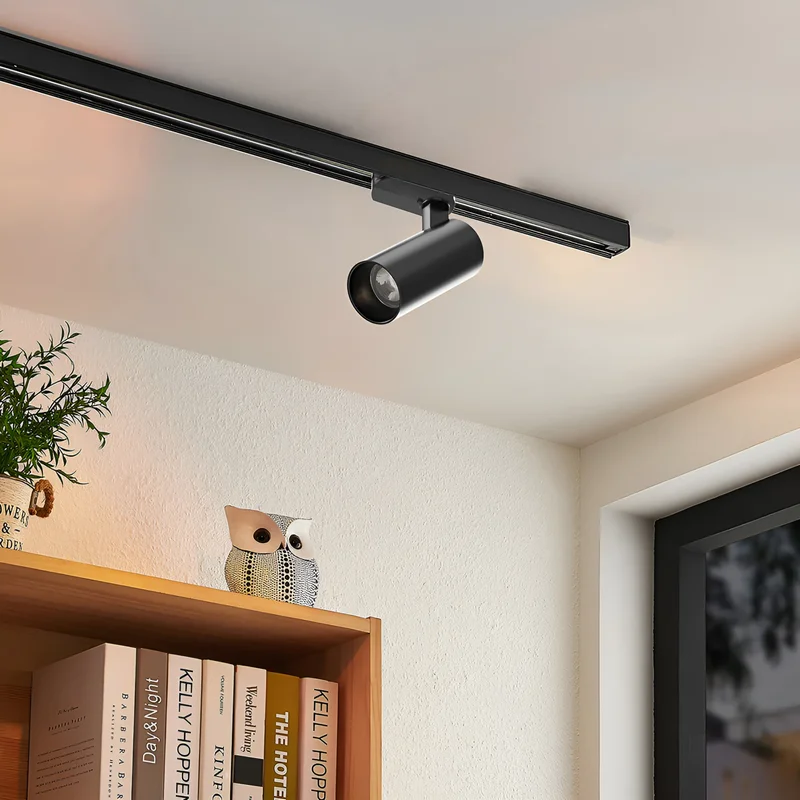 Braytron LED Schienenstrahler 30W für 1-Phasen Schienensystem, dreh- und schwenkbar, 3CCT 3000K 4000K 6500K, LED Track Light Aluminium Deckenstrahler, für Büro, Shop, Küche (Schwarz, 30, Watt) – Ansicht 2