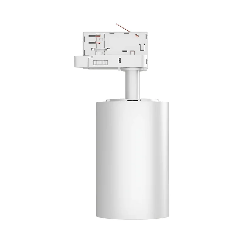 Braytron LED-Schienenstrahler 30 Watt 3-Phasen 4-Draht Dreh- und schwenkbares Schienenlicht 3CCT Warmweiß -Kaltweiß 3420 lm Aluminium Deckenleuchte für Innenbeleuchtung Schienensystem in weiß – Ansicht 4