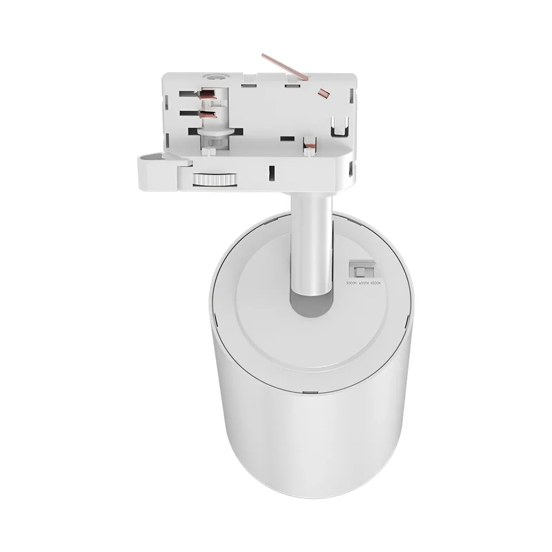 Braytron LED-Schienenstrahler 30 Watt 3-Phasen 4-Draht Dreh- und schwenkbares Schienenlicht 3CCT Warmweiß -Kaltweiß 3420 lm Aluminium Deckenleuchte für Innenbeleuchtung Schienensystem in weiß – Ansicht 7