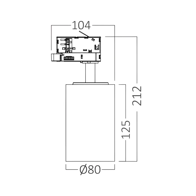Braytron LED-Schienenstrahler 30 Watt 3-Phasen 4-Draht Dreh- und schwenkbares Schienenlicht 3CCT Warmweiß -Kaltweiß 3420 lm Aluminium Deckenleuchte für Innenbeleuchtung Schienensystem in schwarz – Ansicht 8