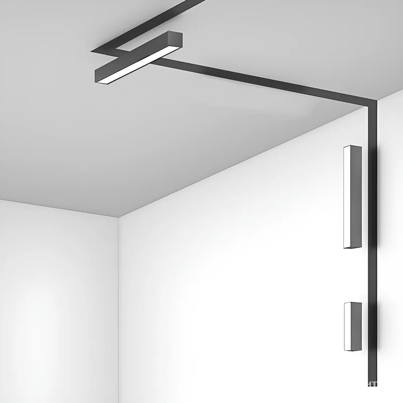 Braytron 48V LED Magnet Schienenleuchte Linear 3CCT 3000K–6000K, CRI≥95, 120° breitstrahlend, Aluminium Schwarz, Magnet Track Light für 48V Schienensystem, Wohnraum & Büro (18W) – Ansicht 2