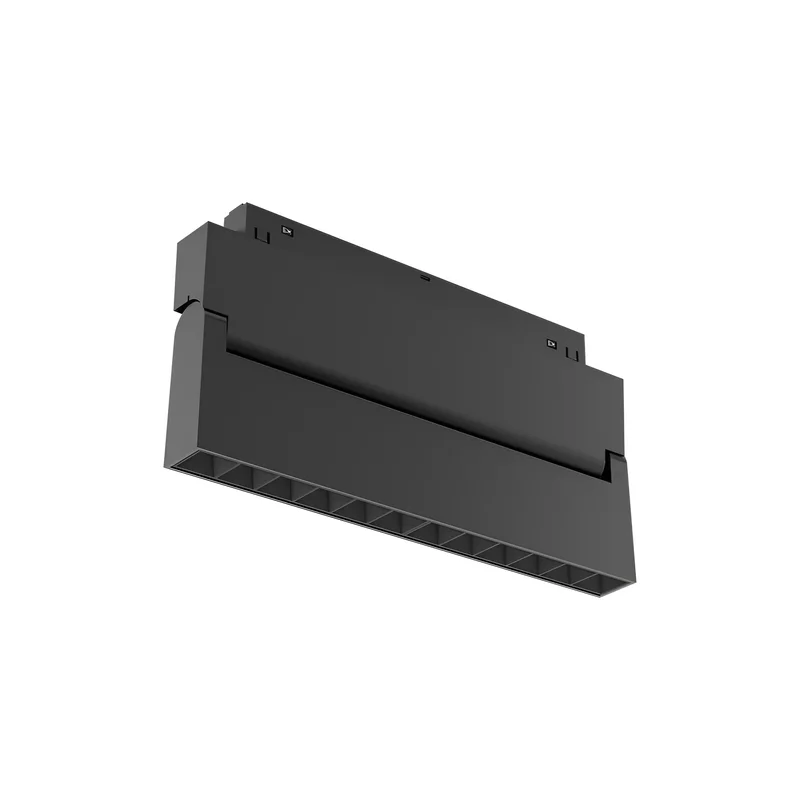 Braytron 48V LED Magnet Schienenleuchte Linear 3CCT 3000K–6000K, CRI≥90, 24° Spot, Aluminium Schwarz, Magnet Track Light für 48V Schienensystem, Wohnraum, Büro, Retail (12W Aufbau) – Ansicht 3