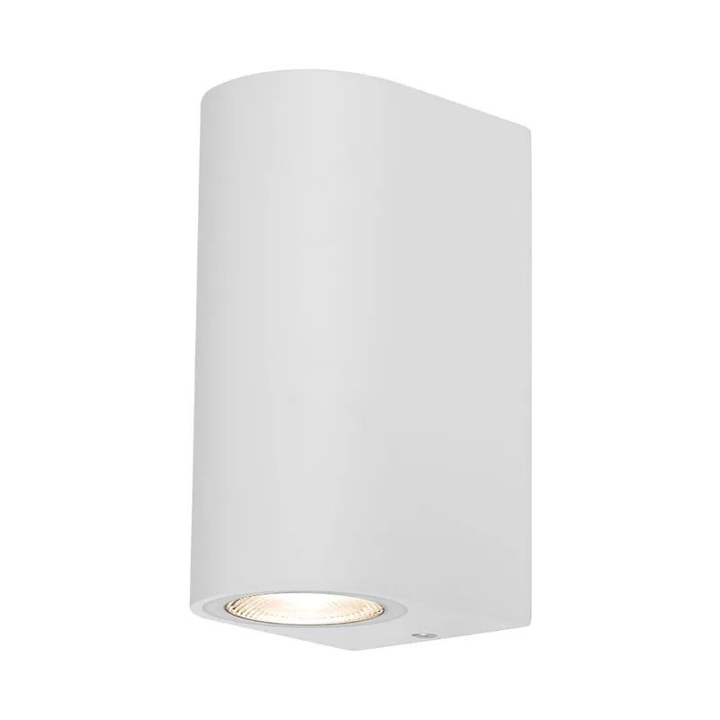 Applique murale extérieure RITA ronde 2×GU10 IP44 – Blanc up&down | Façade – BG32-00220