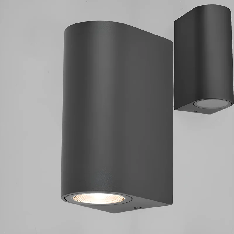 Braytron LED Strahler Außen Max.2×35W, IP44 wasserdicht, Fluter Flutlicht Außenstrahler (Dark Grey) – Ansicht 2