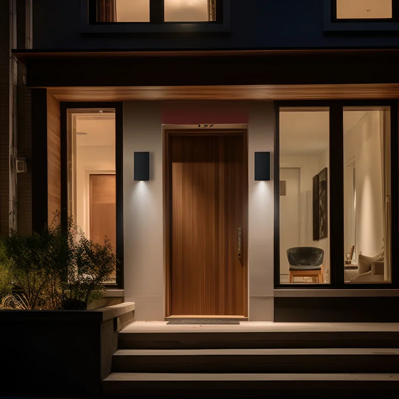Braytron LED Wandleuchte Außenleuchte Außenlampe,Anthrazit Eckig Aluminium GU10, Up and Down, Modern Elegant Wasserfest IP44, Garage, Hauseingang 2 Flammig – Ansicht 2
