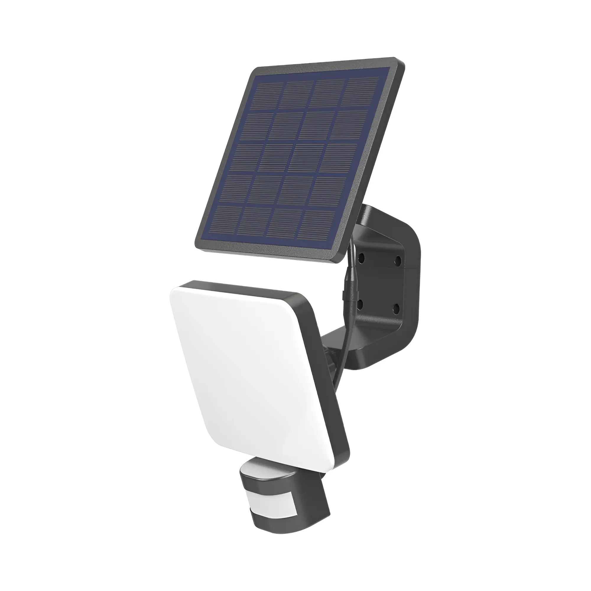 Applique murale solaire LED 15W 3-en-1 IP54 noir – SOLARIS W2 | 1500lm détecteur – BG36-00281