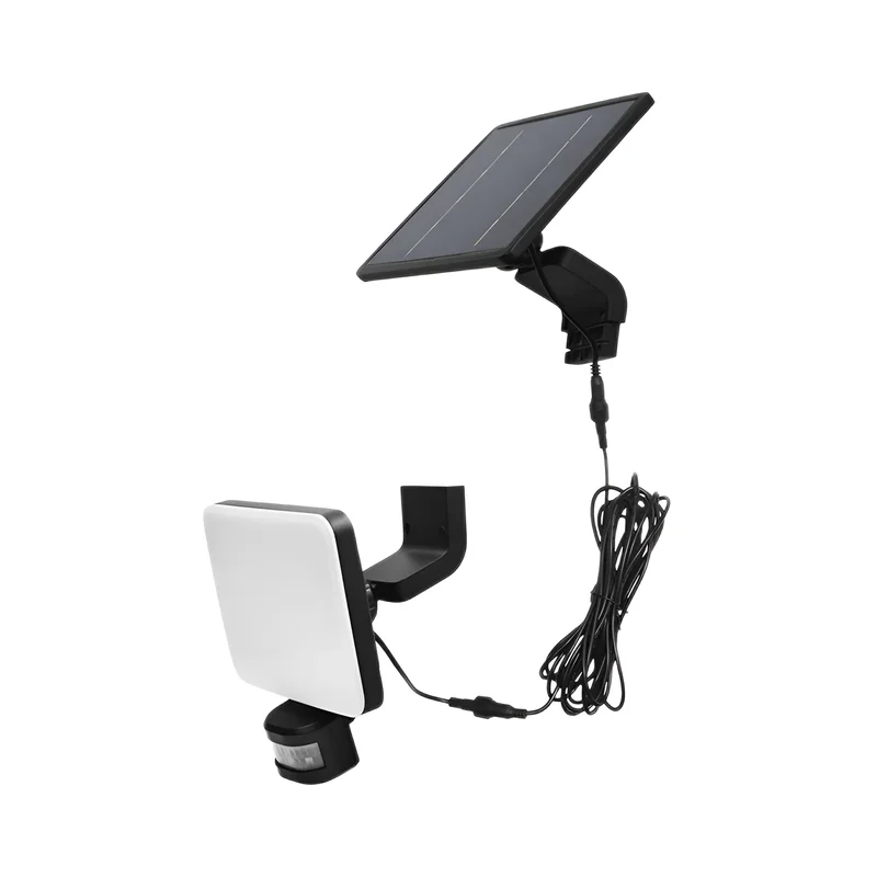 Braytron Solar LED Wandleuchte Außen 15W 1500lm mit Bewegungsmelder | 3CCT 3000K/4000K/6500K | IP54 Wasserdicht | Li-Ion Akku 18h Betriebsdauer | 3m Verlängerungskabel | Solarlampe Wandmontage – Ansicht 5