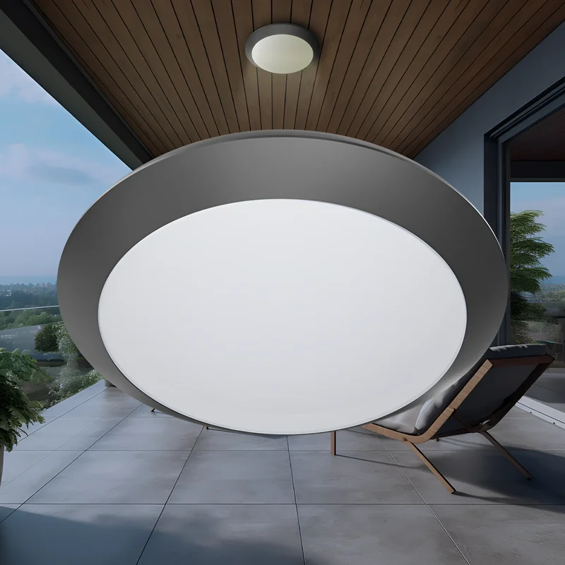 Braytron LED Strahler Außen Max 1x23W, IP65 wasserdicht, Fluter Flutlicht Außenstrahler (Grau) – Ansicht 2