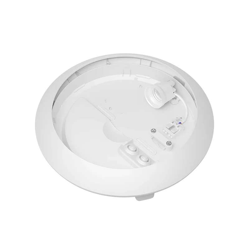 Braytron Außen Deckenleuchte IP65 Ø265mm Weiß – E27 Fassung max.23W – Runde Feuchtraumlampe mit Bewegungsmelder (Microwave Sensor) für Bad, Keller, Garage & Balkon – Ansicht 8