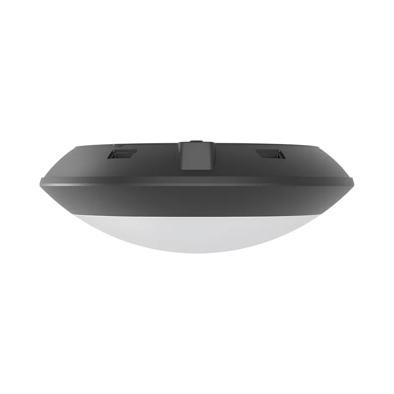 Braytron Außen Deckenleuchte IP65 Ø265mm – E27 Fassung max.23W – Runde Feuchtraumlampe mit Bewegungsmelder (Microwave Sensor) für Bad, Keller, Garage & Balkon (Anthrazit) – Ansicht 4
