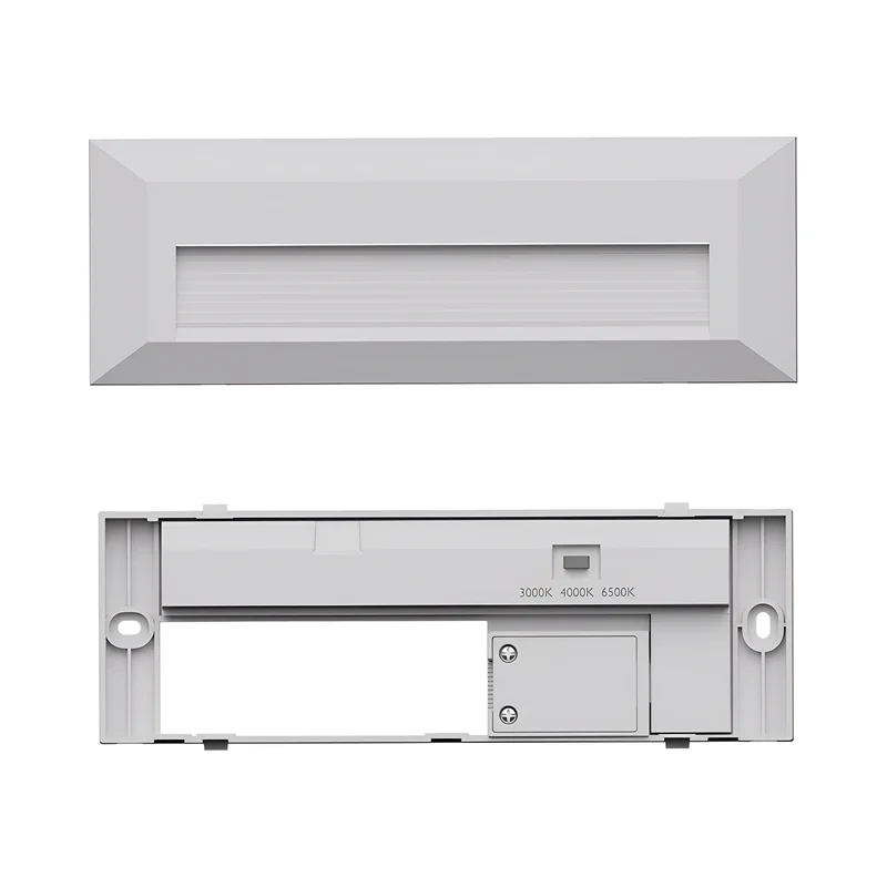 Braytron LED Wandleuchte Außen IP65 3W 3CCT (3000K/4000K/6500K) – Direkt oder Indirekt – Stufenleuchte Treppenbeleuchtung Wandlampe Außenbereich Schwarz Weiß Grau – 180lm (Weiß, Indirket) – Ansicht 6