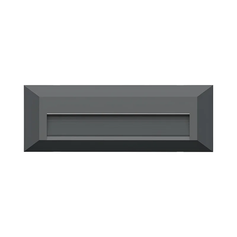 Braytron LED Wandleuchte Außen IP65 3W 3CCT (3000K/4000K/6500K) – Direkt oder Indirekt – Stufenleuchte Treppenbeleuchtung Wandlampe Außenbereich Schwarz Weiß Grau – 180lm (Grau, Indirket) – Ansicht 4